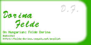 dorina felde business card